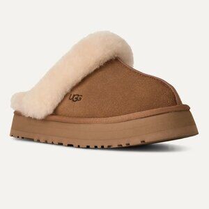 UGG Women's Disquette Platform Slippers Size 8 Chestnut